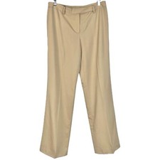 Brooks Brothers Women's Size 6 Tan Plain-Front Catharine Fit Gabardine Trousers