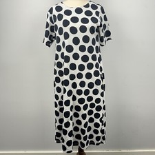 MARIMEKKO x UNIQLO Size S Black White Polka Dot Dress Shift Midi Pockets Collab