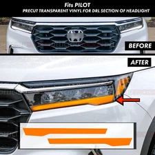 For 2023-2026 Honda Pilot Headlight Amber Orange Tint DRL Vinyl PreCut Decal