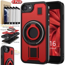 For Apple iPhone 6/6s Rugged Ring Stand Case Protective Cover / Screen Protector
