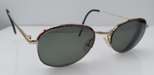 Vintage Advantage Eyewear 9461 Red Gold Oval Half-Rim Sunglasses FRAMES ONLY