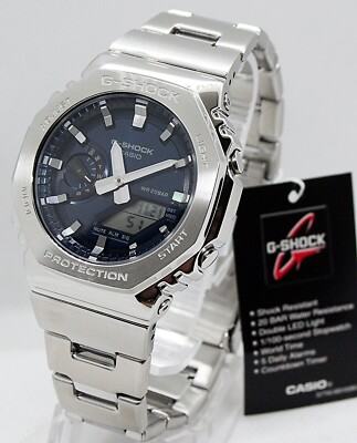  Casio G Shock Herrenuhr Edelstahl GM-2110D-2BER   