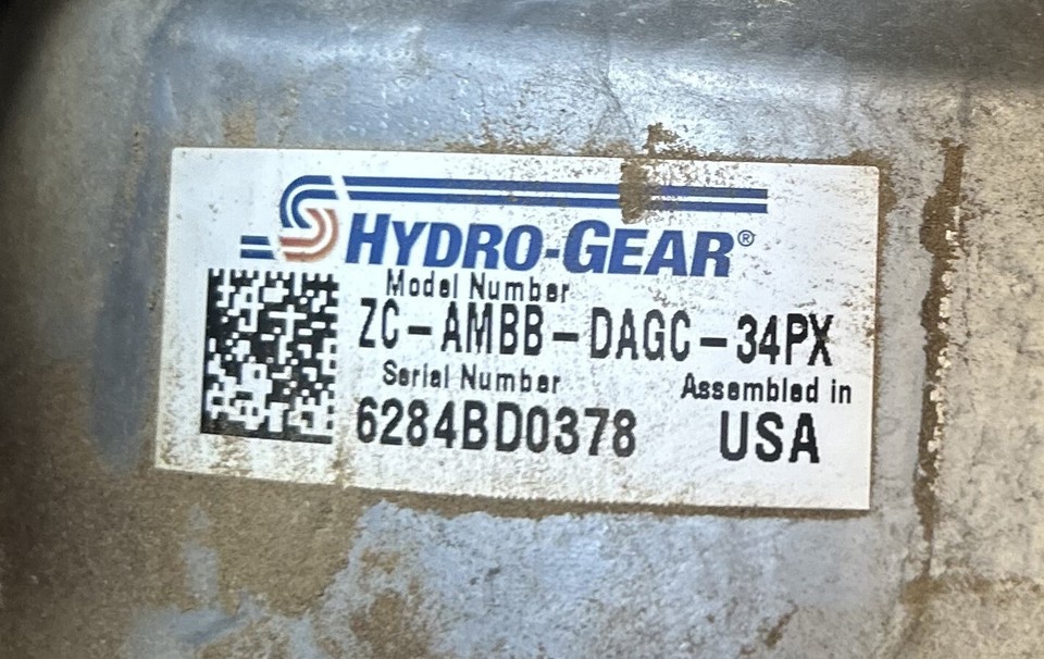 Cub Cadet 2017 RZT S42 HydroGear RH Transmission ZCAMBBDAGC34PX