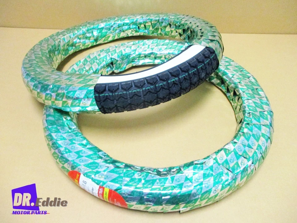 SUZUKI A100 AS100 A70 A80 White Wall Tire Set SIZE 18x2.75/18x2.75 *BI6343* Foto 4 de 4