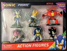 Sonic Prime - 6 Pack Deluxe Box Action Figures 3-Inch Toy Series 2,  Black Rose