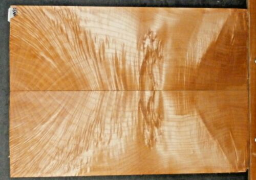 Flame Maple Burl Instrument Wood 9552 Luthier Solid Body Guitar top set  - Picture 1 of 3