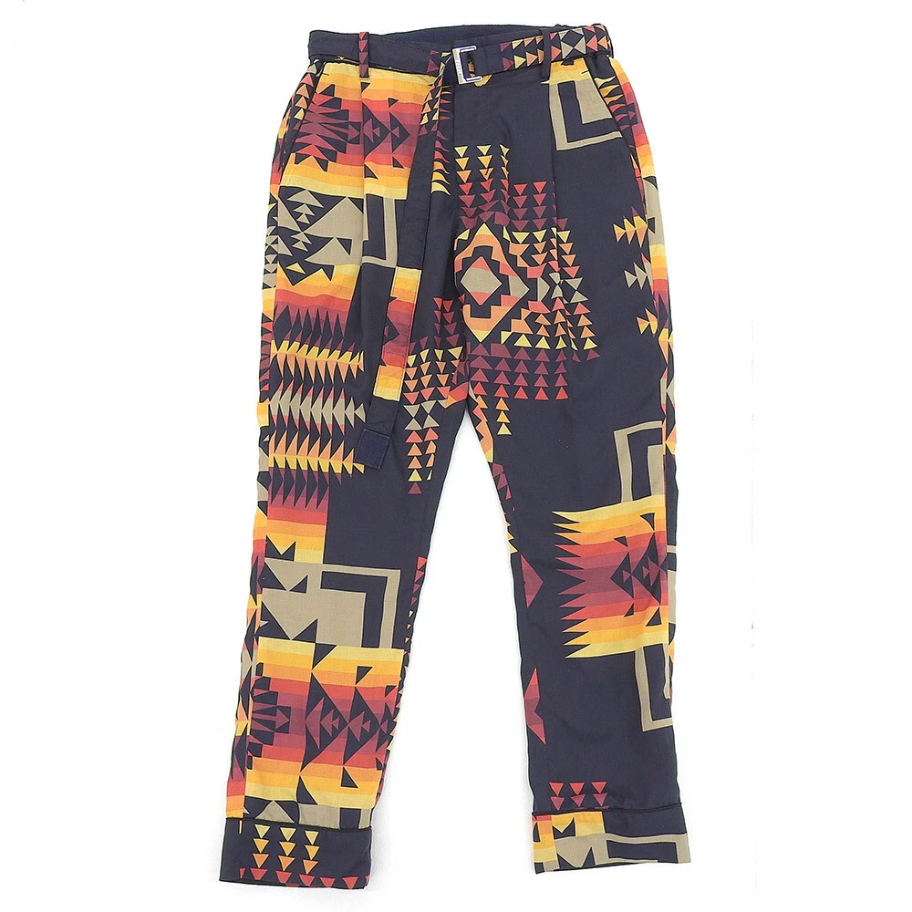 Sacai x PENDLETON 2021 product Archive Print Mix nylon pants Made in Japan