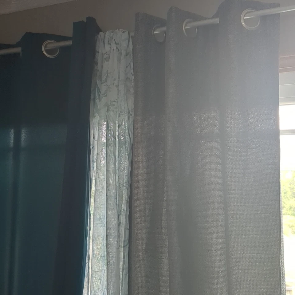 Un par de paneles gris oscuro 38"x84" Foto 3 de 4