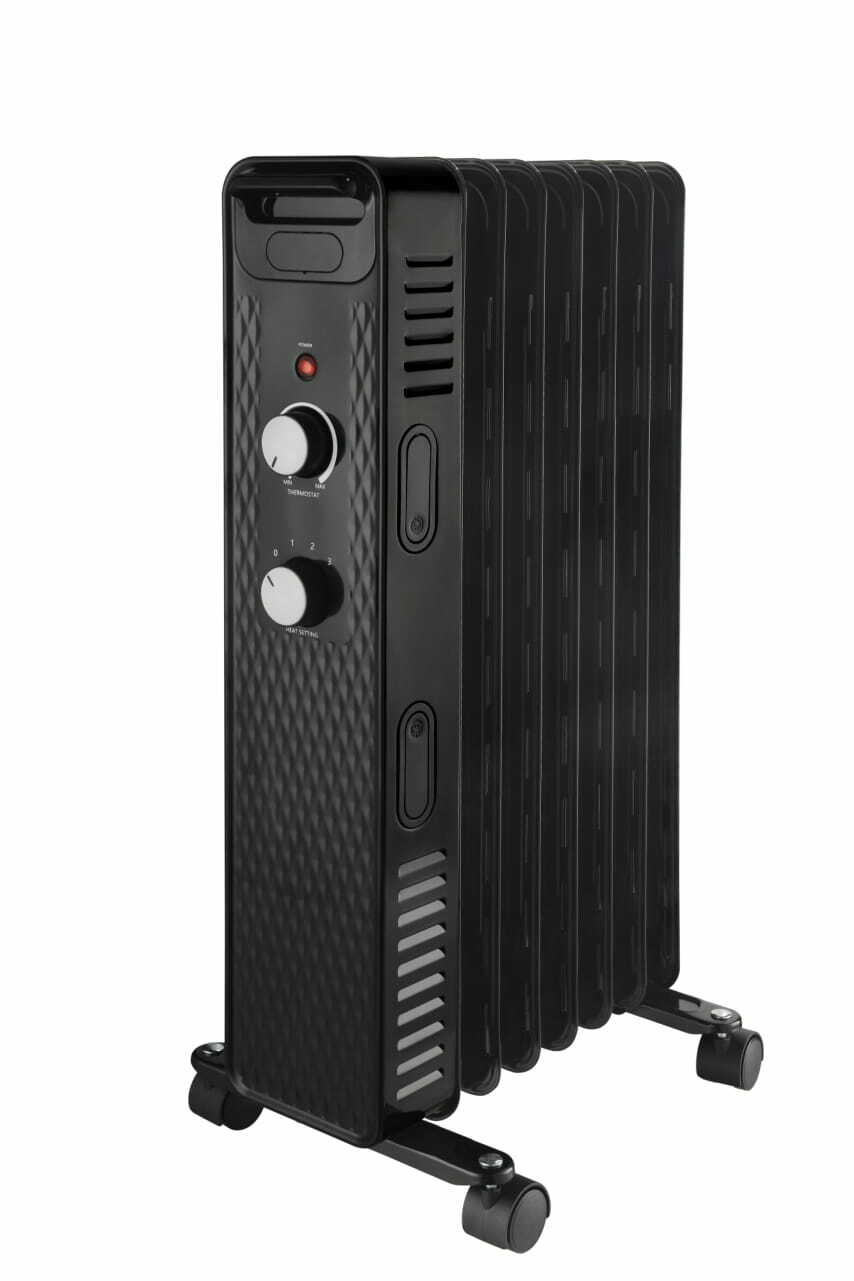 Mainstays 1500W Mechanical Oil Filled Electric RadiatorHeater, WSH07O2ABB,  Black 810004819306 | eBay