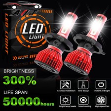 For Toyota Corolla 1998-2000 2X H4 9003 Front LED Headlight Bulbs High Low Beam
