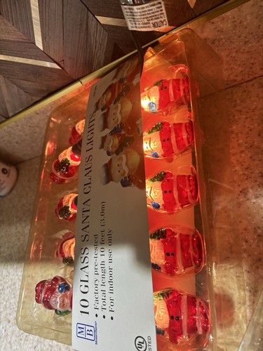 Christmas Lights Santa And Bells Musical TESTED - 2 Sets Vintage - Picture 9 of 10