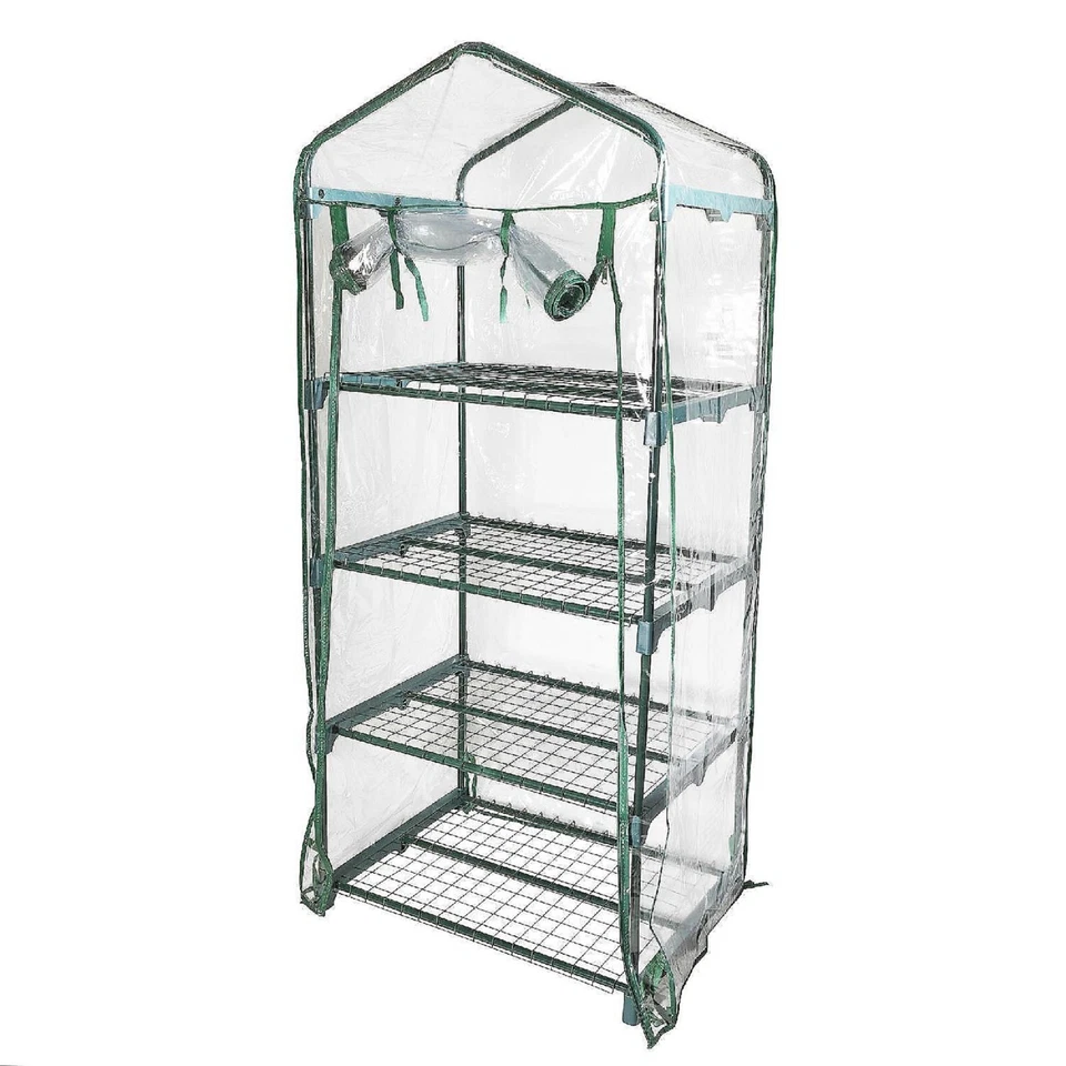 Garden Elements Plastic Indoor- Outdoor Greenhouse, Small, Clear, 27x19x62