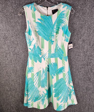 Just Taylor Women’s Sleeveless Scuba Dress Seafoam Blue Green Size 6 NWT