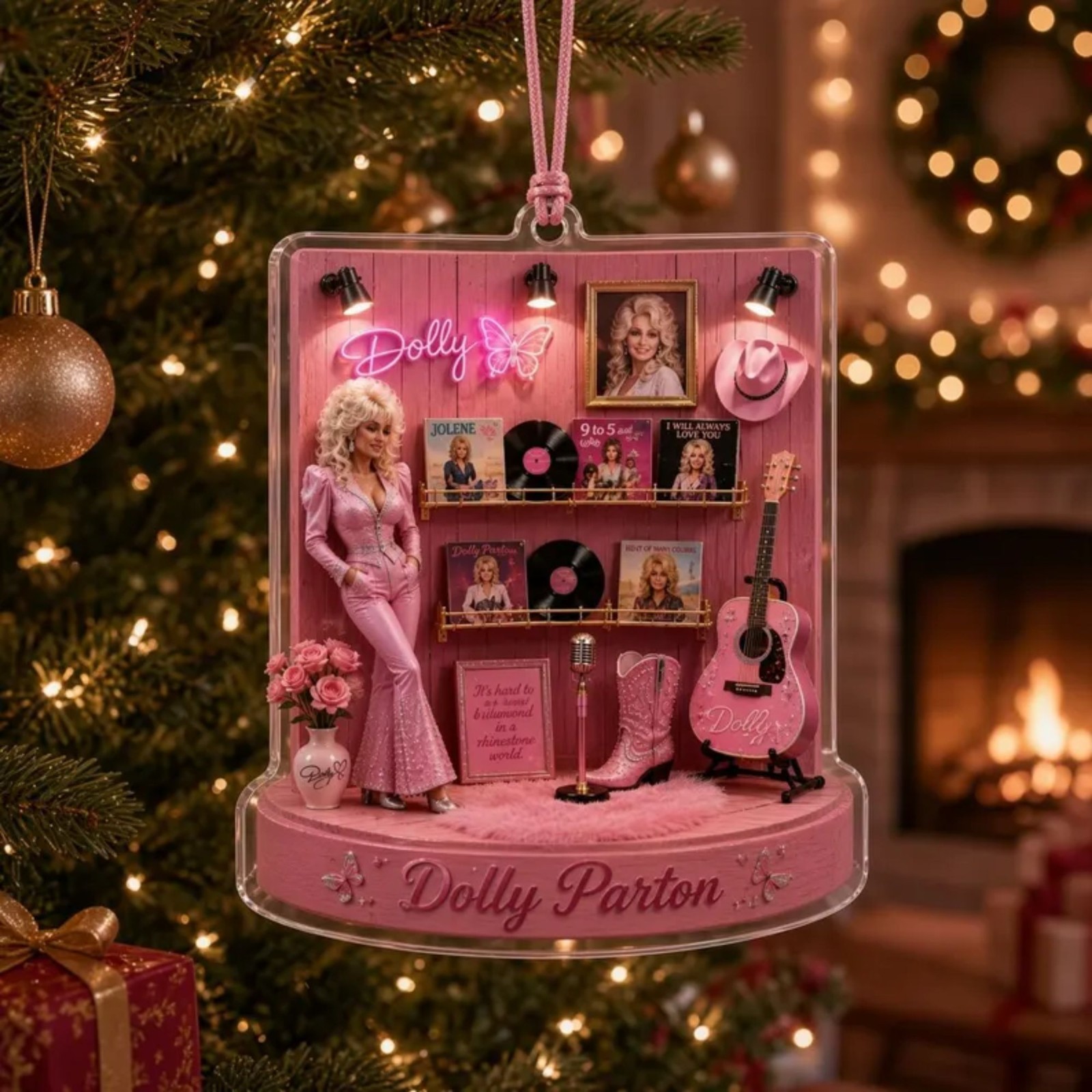 Dolly Parton Memorial Acrylic Ornament 2026 Country Music Tribute