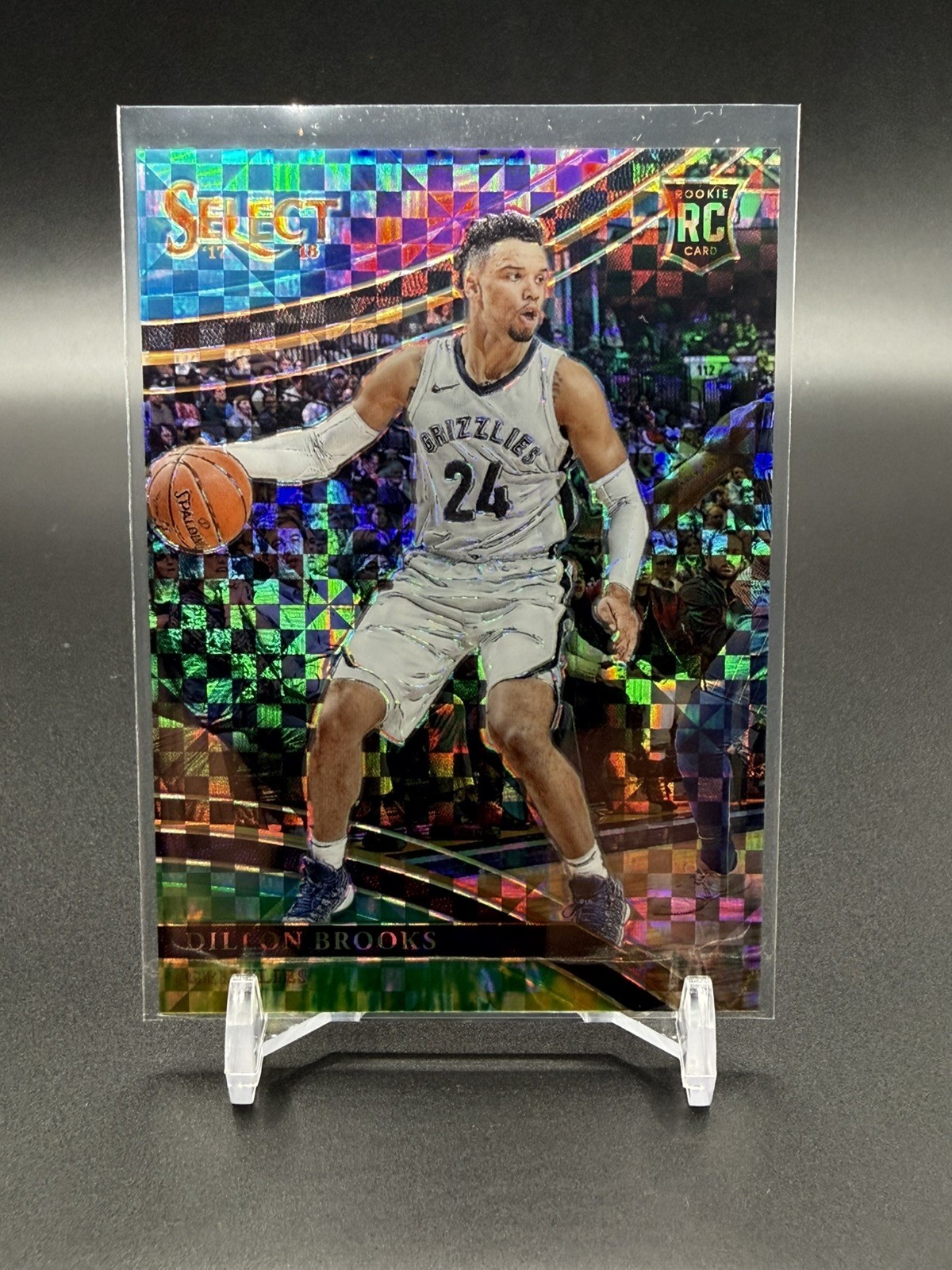2017-18 Panini Select Dillon Brooks RC Tie-Dye Courtside Prizm /25 -Suns