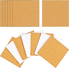 25 Pack Self-Adhesive Cork Squares 4 x 4 Inches Cork Tiles Backing Sheets for Co