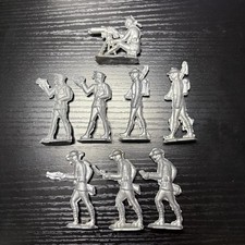 Vintage WWI Lead Soldiers Unmarked Unpainted Lot 8 