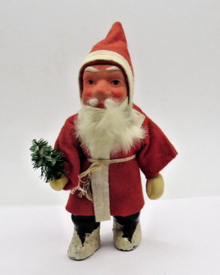 26945/ Alte Figur Nikolaus Weihnachtsmann Höhe 13,5 cm verschiedene Materialien