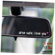 I Love You Drive Safe Mirror Sticker, Car Stickers for Women, Rearview Mirror