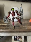 Lego BIONICLE 8811 Toa Lhikan Figure Only With Fire Swords (missing one foot)