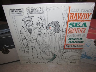 Sealed - Oscar Brand DAVE SEAR Vinyl Lp BAWDY SEA SHANTIES On Audio Fidelity