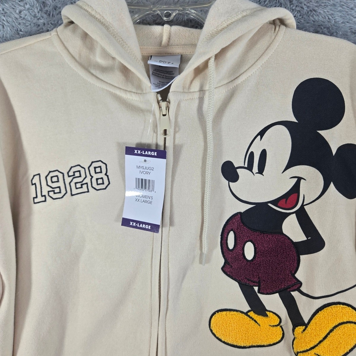 PEARLYGATES×DISNEY MICKEY コラボ セットアップ　メンズ Disney Mickey Mouse & Friends Ivory Zip Up Hoodie XXL MYSJUG2-4L16