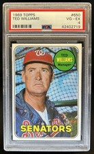 1969 Topps Ted Williams #650 Senators PSA 4