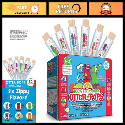 100% Fruit Juice Freezer Bars - Original Flavor Ice Pops (80ct, 2oz) - Refreshin