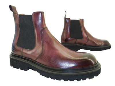 Melvin & Hamilton Matteo 5 Chelsea Stiefelette Boots Herren Leder Gr.45 Marron