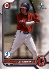 Jose Pastrano 2022 Bowman 1st Edition 1st #BPPF-21 Cleveland Guardians