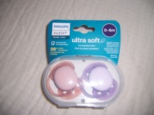 Avent Ultra soft pacifier 0-6 months pink / purple New