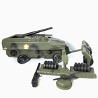 VINTAGE 1967 RARE IRWIN G.I. JOE PERSONNEL CARRIER & MINE SWEEPER #5694 + PARTS