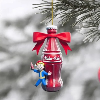 Fallout Christmas Acrylic Ornaments 2D flat Acrylic Xmas Tree hanging 3.5in