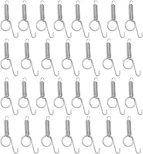 Anxingo 30 Pcs Spring Cage Latch Door Hook Metal Finger for silver 