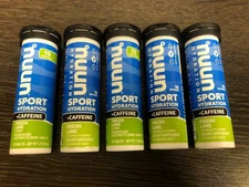 5X Nuun Sport Hydration Caffeine Fresh Lime 10 tablets each EXP. 10/24