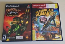 Ratchet And Clank Up Your Arsenal PS2 & **Destroy All Humans #2 *READ** Bundle