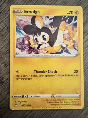 Emolga 57/203 Evolving Skies Common Pokémon TCG 2021