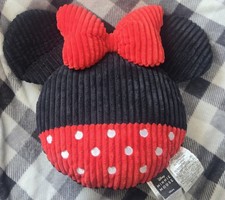 Disney Minnie Mouse Corduroy with Red and White Poka Dots Accent Pillow. New
