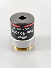 Nikon E Plan 4x 0.10 CFI Infinity Microscope Objective Eclipse E & i Series
