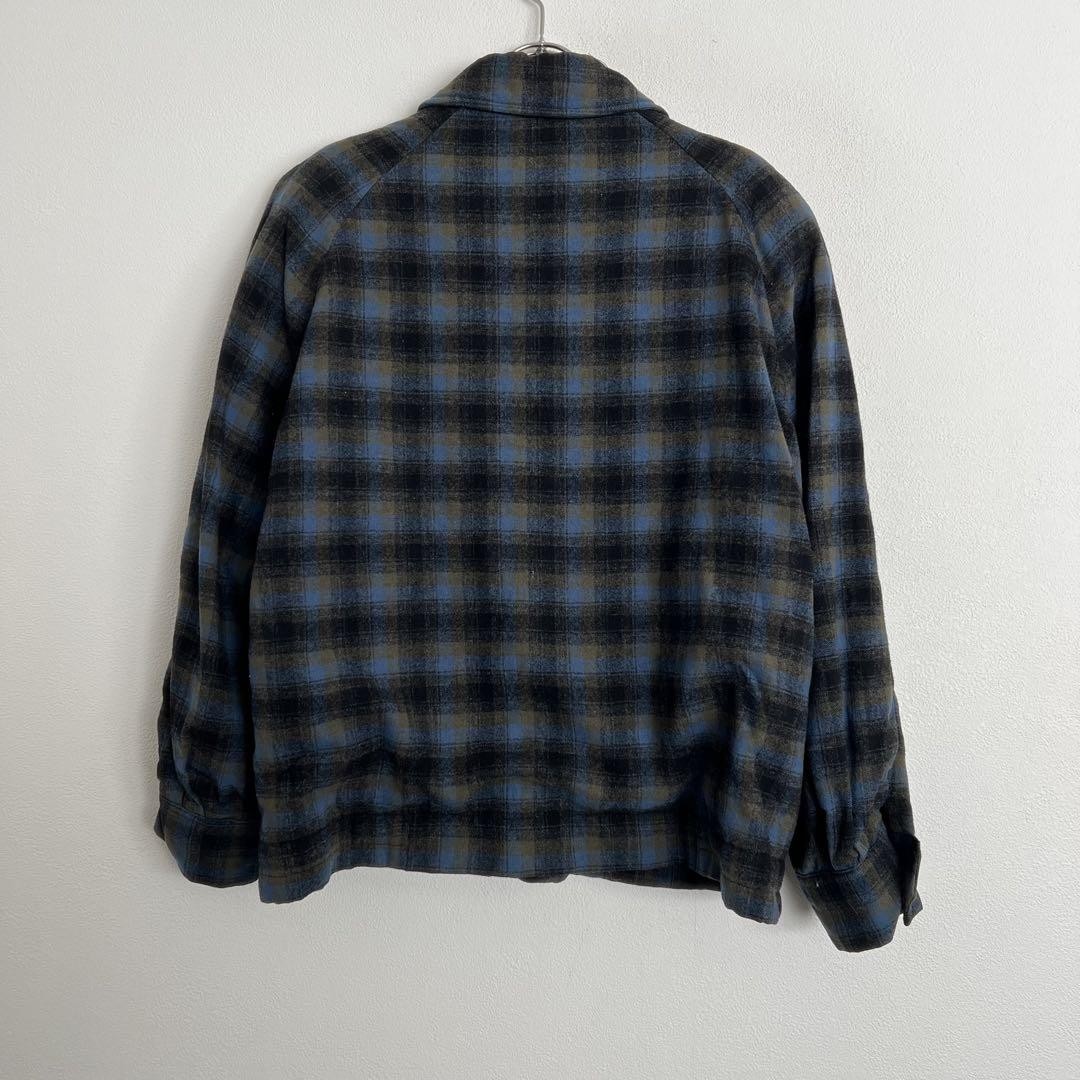PENDLETON Ombre Check Wool Jacket Virgin wool Blu… - image 4