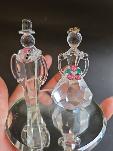 Swarovski ZOO Crystal ? 2.75" Bride and Groom Wedding Figurine Mirror Base - Picture 4 of 11
