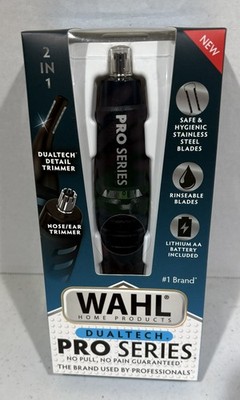 WAHL Dualtech Pro Series Detail/Nose/Ear 2-N-1 Trimmer Set Sealed New!
