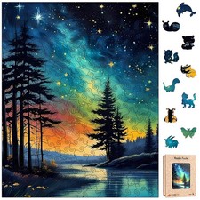 Wooden Puzzles for Adults Unique Animal Shape Jigsaw Puzzle 270pcs Gift Exquisit
