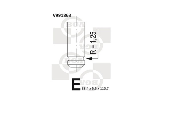 BGA Einlassventil V991863 FüR Renault X83 Vivaro KG0 Opel Primastar Nissan Bus 2-image