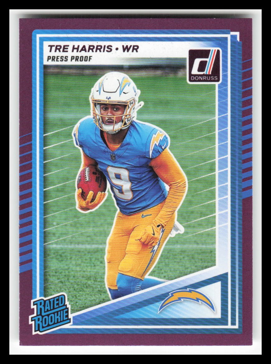2025 Donruss Press Proof Purple #329 Tre Harris RR