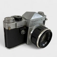 Vintage Yashica Penta J 35mm SLR Camera w Auto Yashinon 5cm f2 Lens Japan