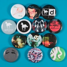 Deftones 1" Button Pin Lot (13) Nu Metal Alt. Rock Around The Fur White Pony
