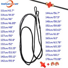 Archery 43"~70" Bow String + String Kisser Button + Nock for Recurve Bow Longbow