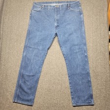 Wrangler Jeans Mens 44x33 13MWZ Blue Denim Cowboy Cut Original Fit USA Made VTG