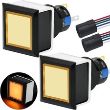 Square Push Button Switch Momentary 21x21mm Ultra Thin Panel Mount 0.83